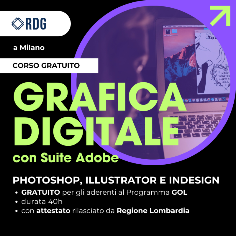 Corso di grafica digitale a Milano gratuito per disoccupati e inoccupati