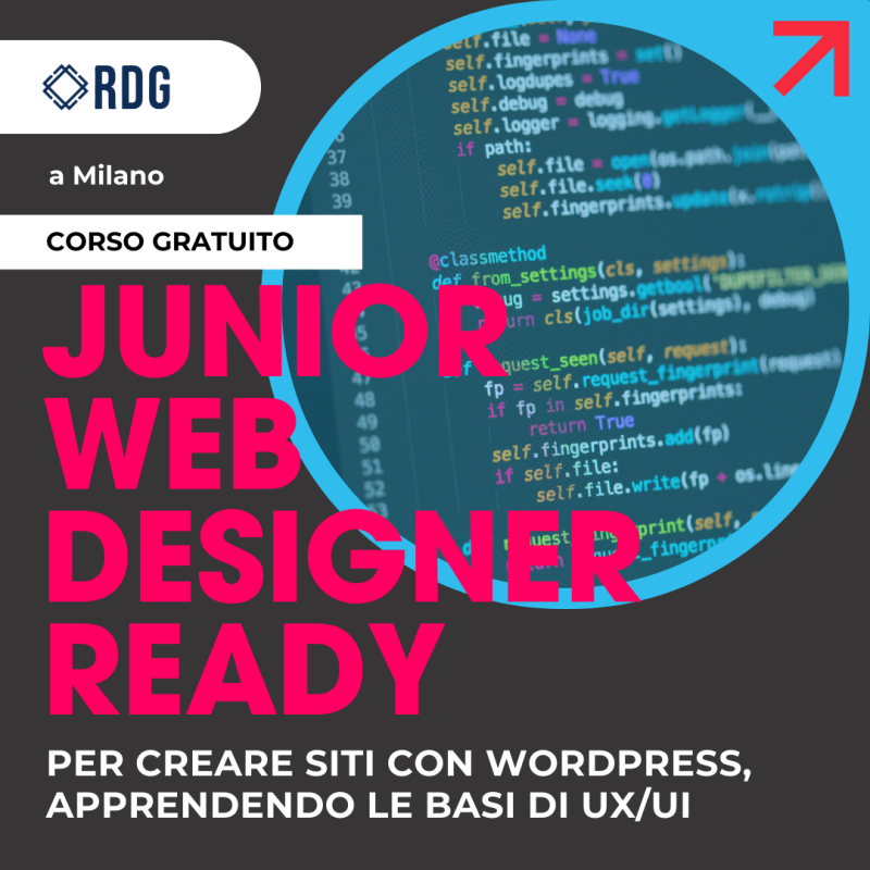 Corso Web Designer Junior gratuito a Milano